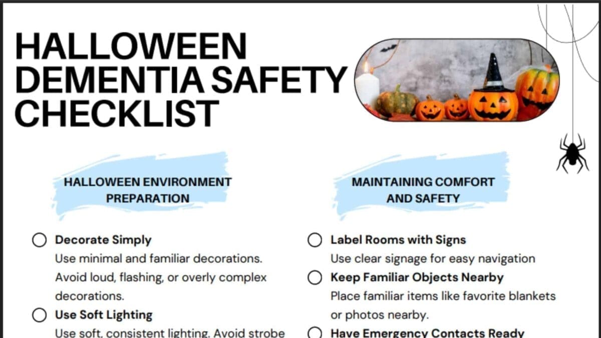 Dementia Halloween Safety Checklist