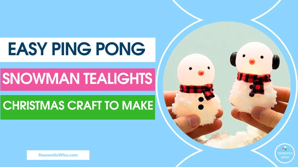 Ping Pong Ball Snowman Tealights